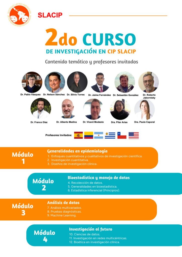 "2do Curso de principios y generalidades en investigación en cuidado crítico pediátrico", SLACIP: Sociedad Abierta de Cuidados Intensivos Pediátricos